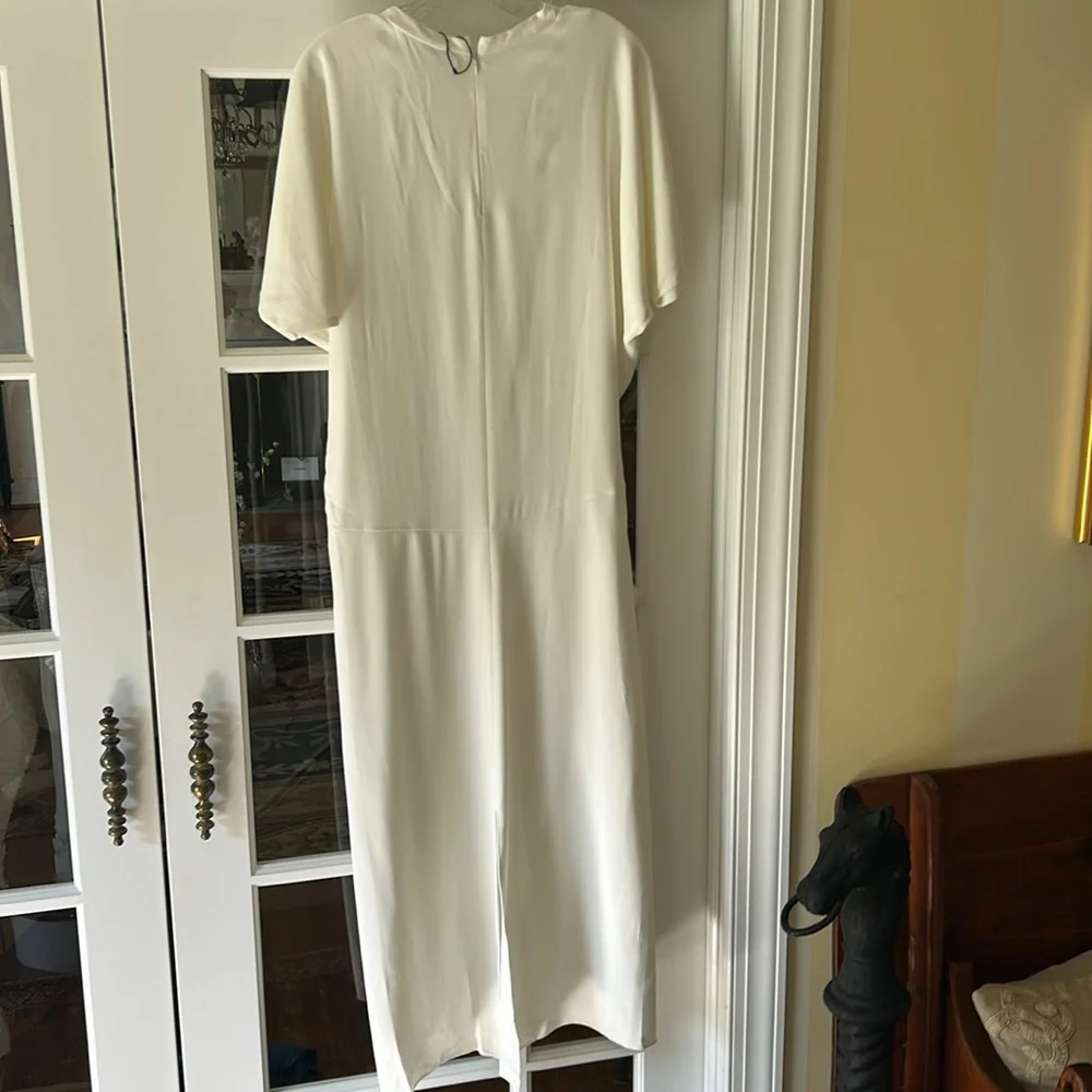 NWT ZARA Flowy Midi Dress Elegant White Maxi Dress - Picture 6 of 14